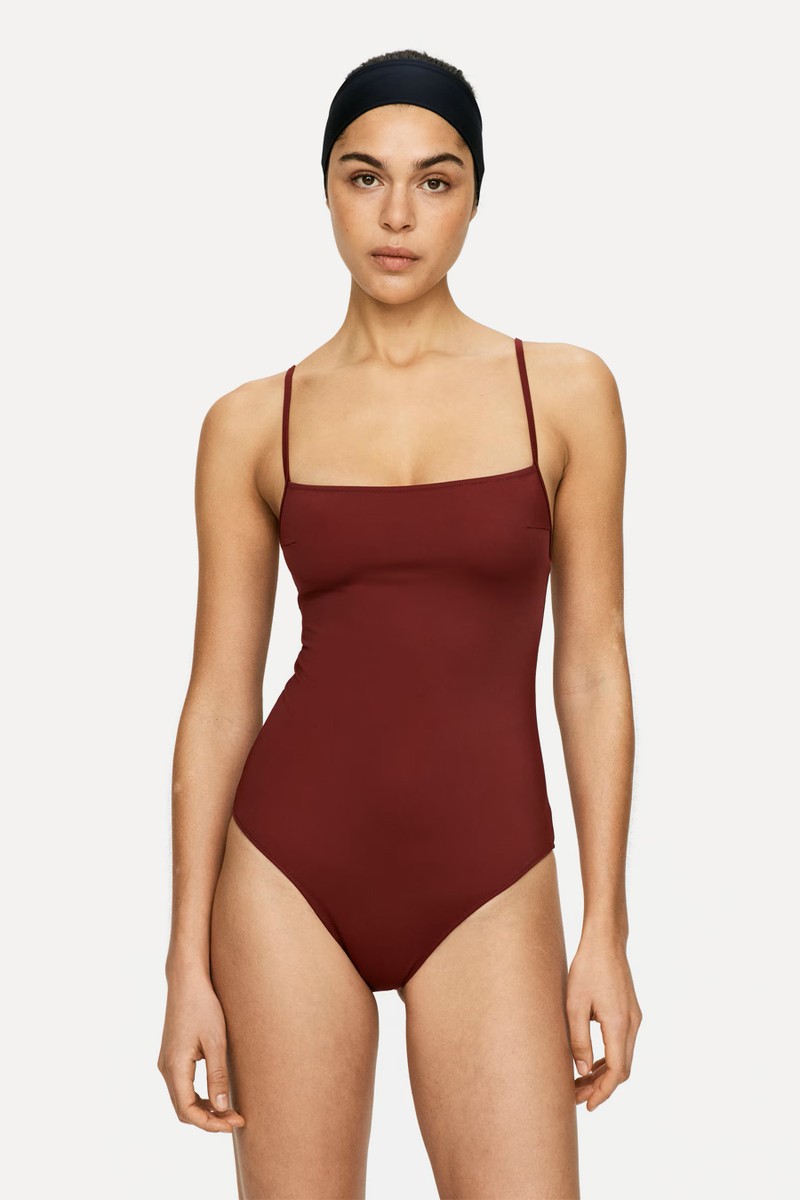 Square-Neck Swimsuit