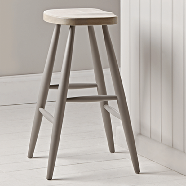 Grey & Limewashed Counter Stool from Cox & Cox