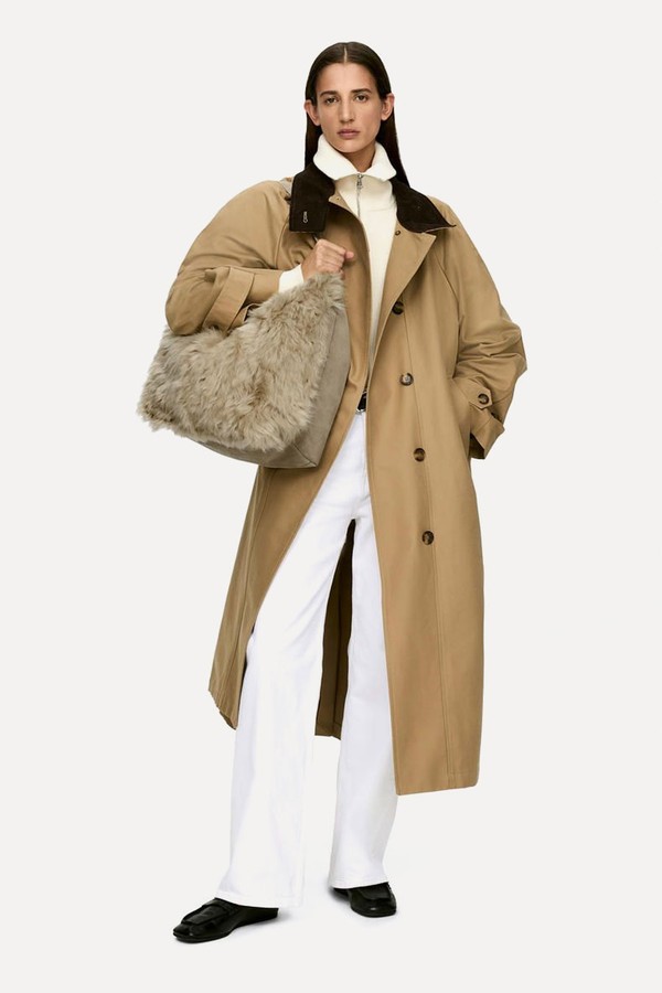 Shearling-Suede Tote Bag from Arket