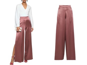 Silk-Satin Wide-Leg Pants from Cushnie