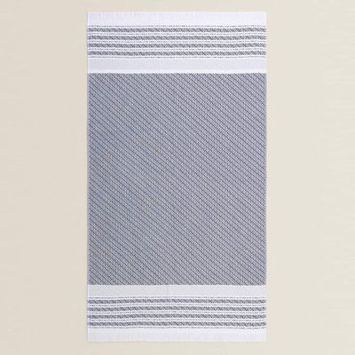 Cotton Beach Towel with Striped Borders from Zara