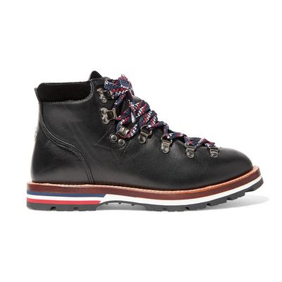 Blanche Velvet-Trimmed Ankle Boots from Moncler