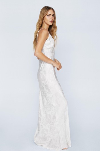 Satin Jacquard Cami Slip Maxi Dress, £45 (was £69)