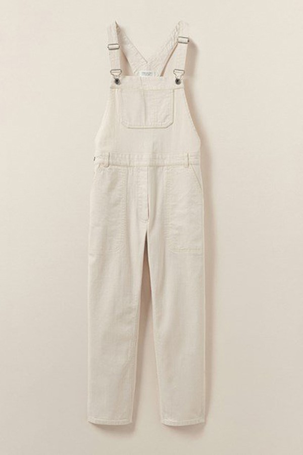 Jessa Ecru Denim Dungarees from Toast