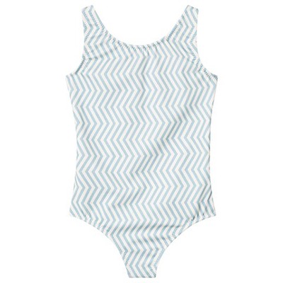 Blue Zig Ruffle Swimsuit from Oas