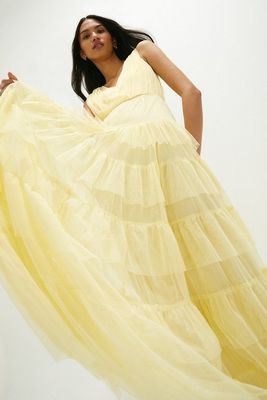 Tulle Tiered Maxi Dress