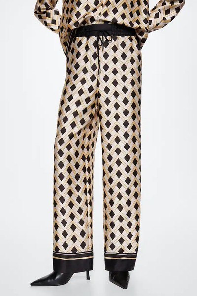 Flowy Printed Trousers from Mango