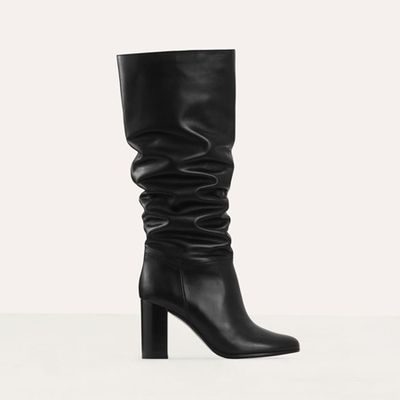 Heeled Leather Booties from Maje