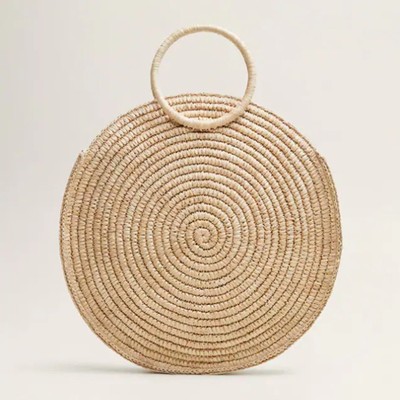 Round Raffia Bag from Mango