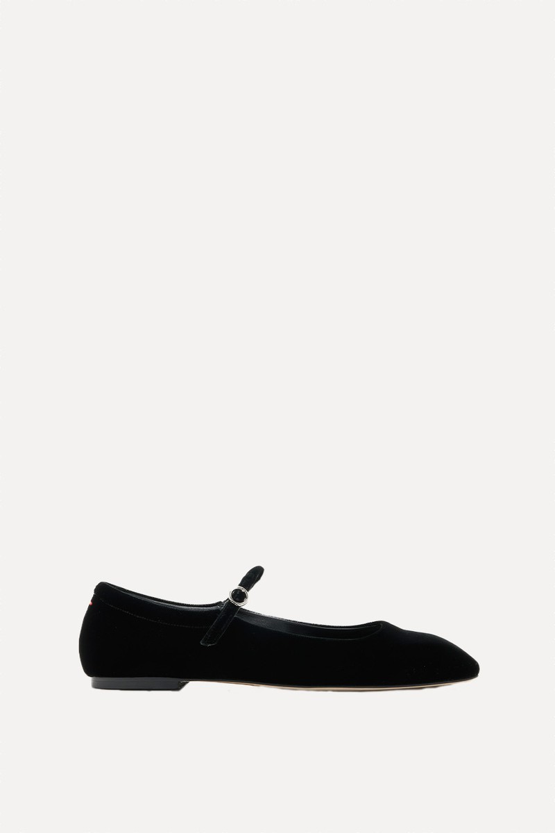 Uma Velvet Mary-Jane Flats from Aeyde