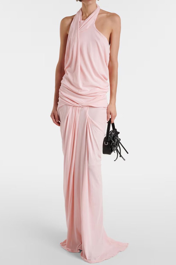 Draped Cotton-Blend Jersey Maxi Dress from Entire Studios
