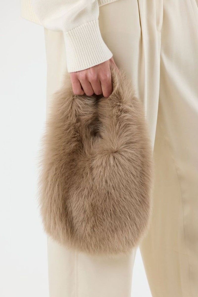 Toscana Shearling Mini Slouch Bag from Gushlow & Cole