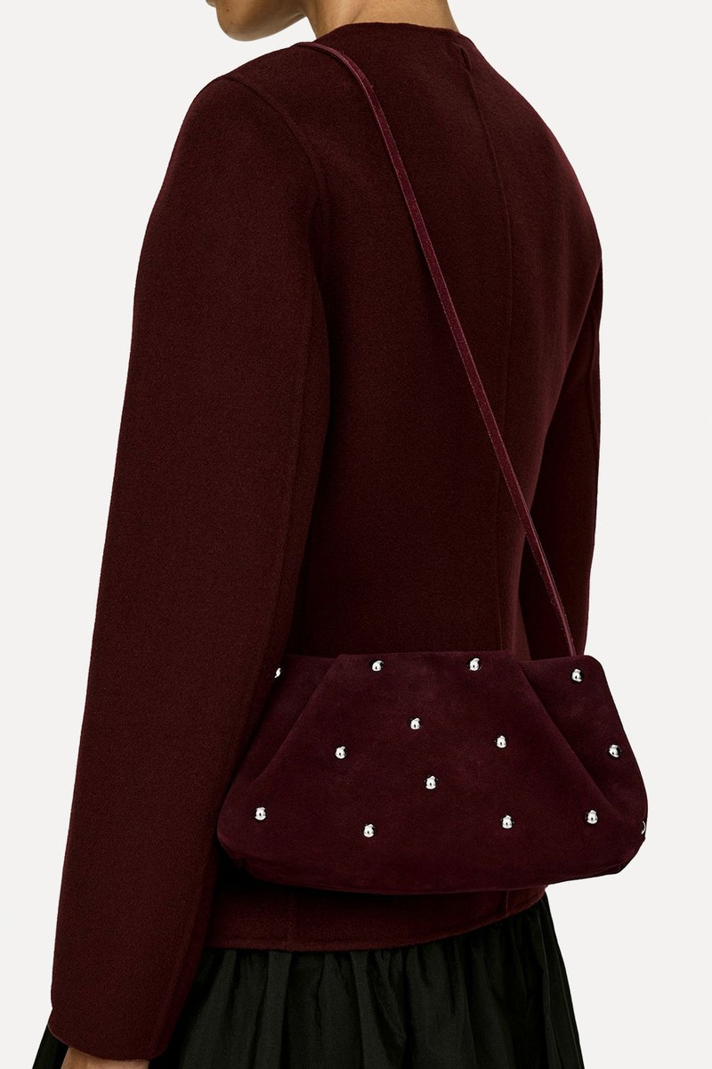 Studded Suede Clutch from Arket