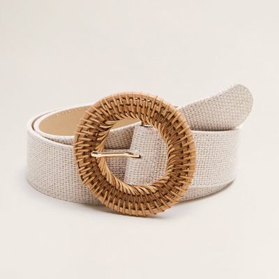 Raffia Buckle Belt from Mango