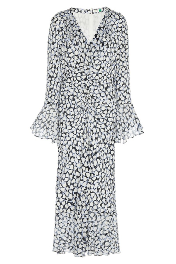 Coleen – Psychedelic Camo Tulip V-Neck Midi Dress from Rixo