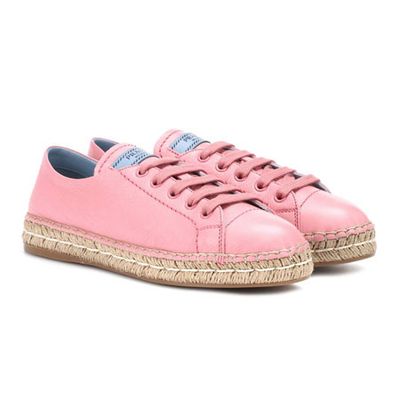 Leather Espadrille Sneaker  from Prada