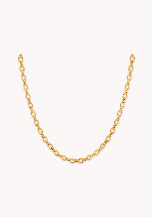 Open Link Chain Necklace In Gold