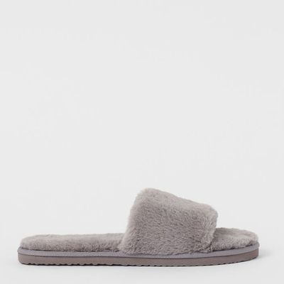 Faux Fur Slippers from H&M