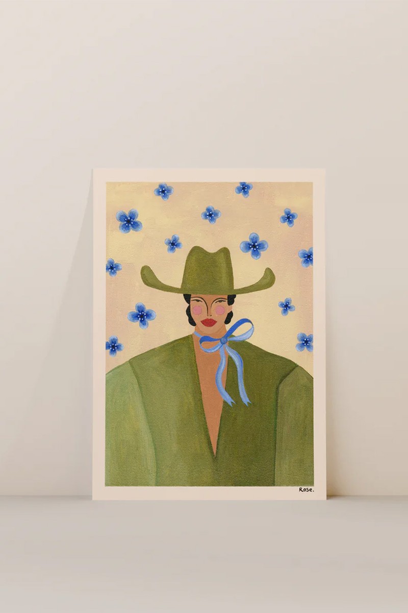 Blue Bloom Print from Rose England London