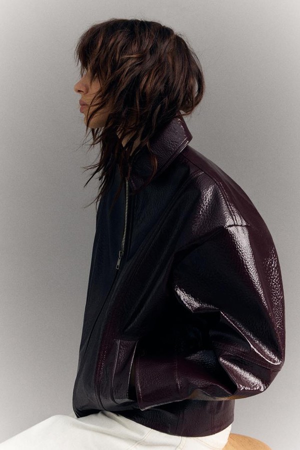 Vinyl-Effect Jacket from BERSHKA