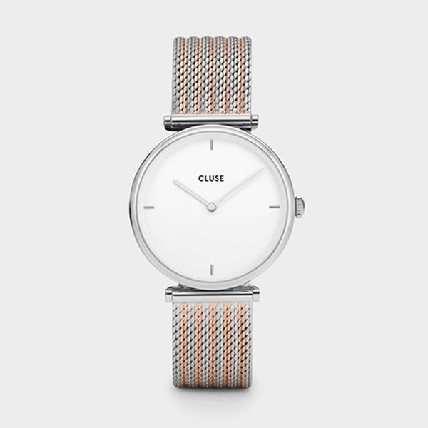 Triomphe Silver in Bicolour Mesh