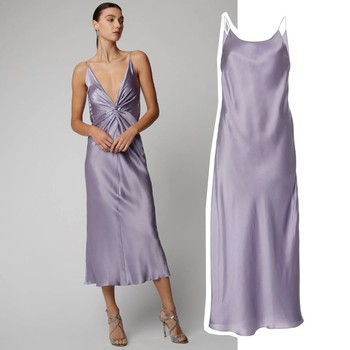 Reversible Knot-Detailed Silk-Satin Midi Dress | £335 (was £558)