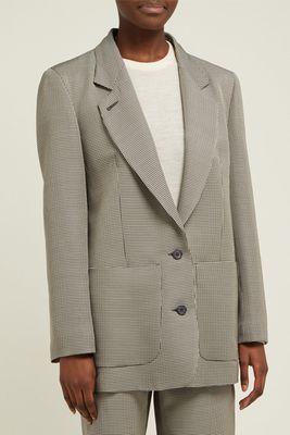 Single-Breasted Houndstooth Blazer from Raey 