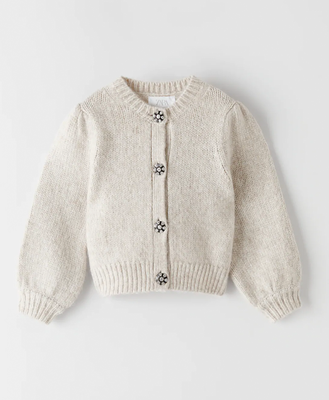 Knit Cardigan With Shiny Buttons from Zara