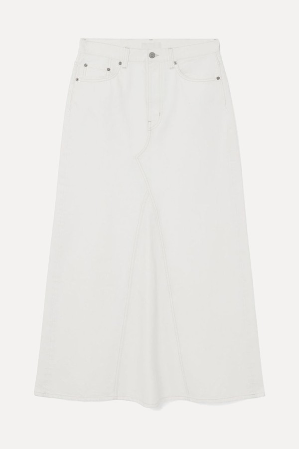 Panelled Denim Maxi Skirt