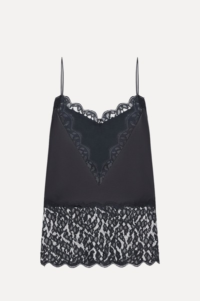 Pyjamas Lace-Trimmed Cami Top