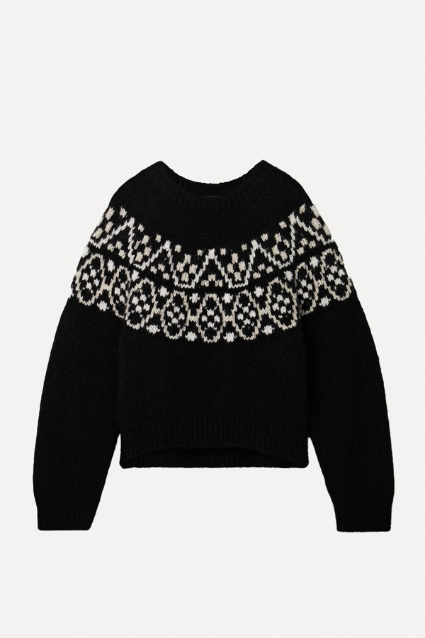 Chrissy Fair Isle Jacquard-Knit Cashmere & Silk-Blend Sweater from Nili Lotan