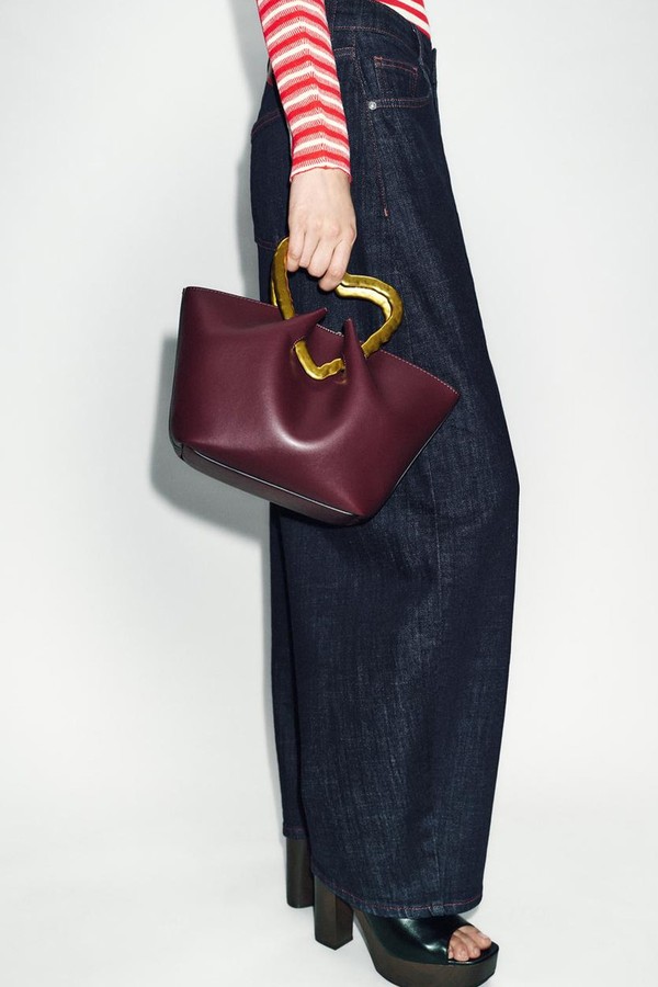 Bucket Bag With Metal Handle from Zara