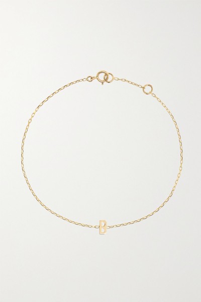 Alphabet 14-Karat Gold Bracelet from Stone & Strand