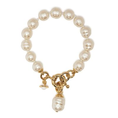 Orb-Plaque Pearl-Detail Bracelet from Vivienne Westwood