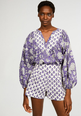 Flared Patterned Blouse, £127.20 (was £159) | Claudie Pierlot
