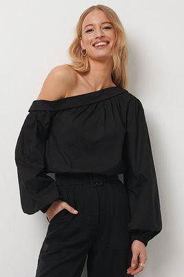One-shoulder Balloon Sleeve Blouse from NA-KD