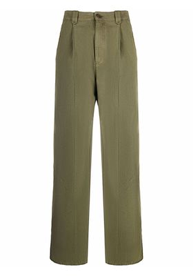 High-Waisted Straight Leg Trousers from Sandro