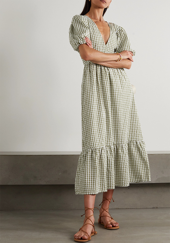 Romilla Cutout Gingham Cotton Midi Dress from Faithfull The Brand