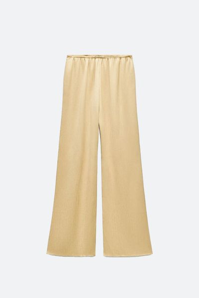 Finely Pleated Palazzo Trousers from Zara