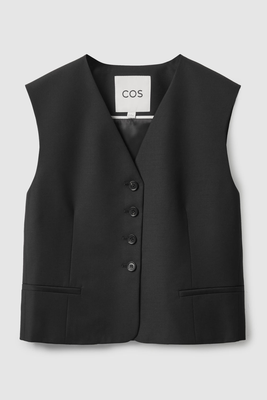 Cropped Single-Breasted Waistcoat from COS