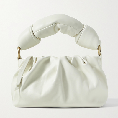 Padded Gathered Leather Tote from Dries Van Noten