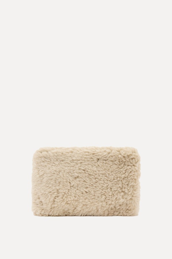 Bettina Shearling Clutch Bag