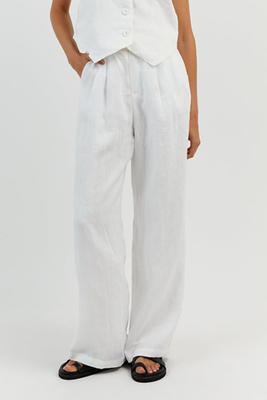 Norah White Linen Pants from Diish