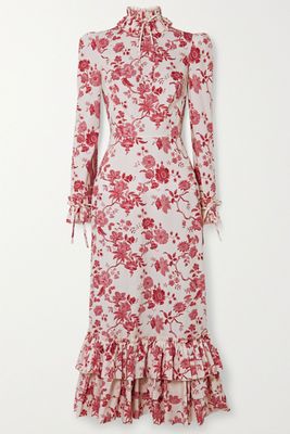 Liberty Ruffled Floral-Print Cotton-Poplin Midi Dress from The Vampire's Wife