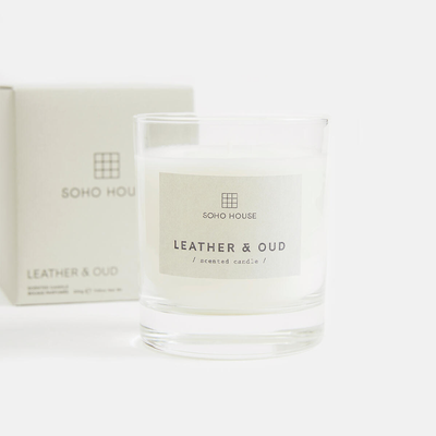 Bassett Leather & Oud Candle from Soho Home