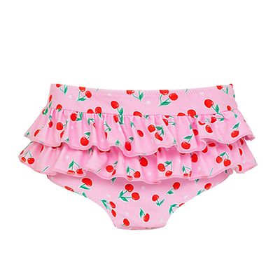 Pink Cherries Frill Nappy Pant from Sunuva