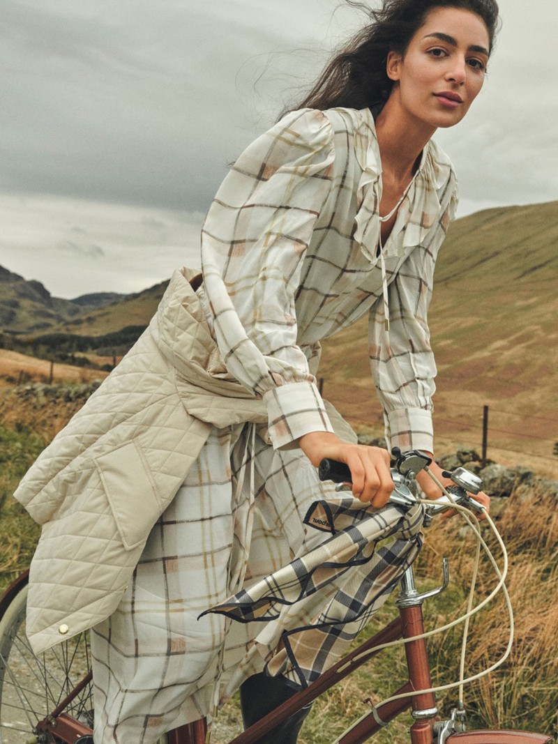 Asker Check Midi Dress