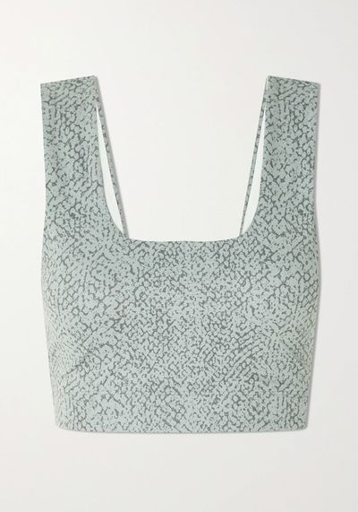 Delta Snake-Print Stretch Sports Bra from Varley