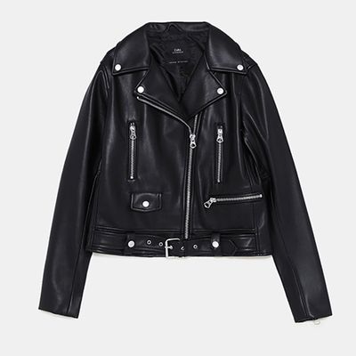 Faux Leather jacket with Zips Details from Zara
