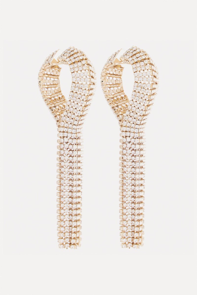 Embellished Chainmail Drop Earrings from Rabanne